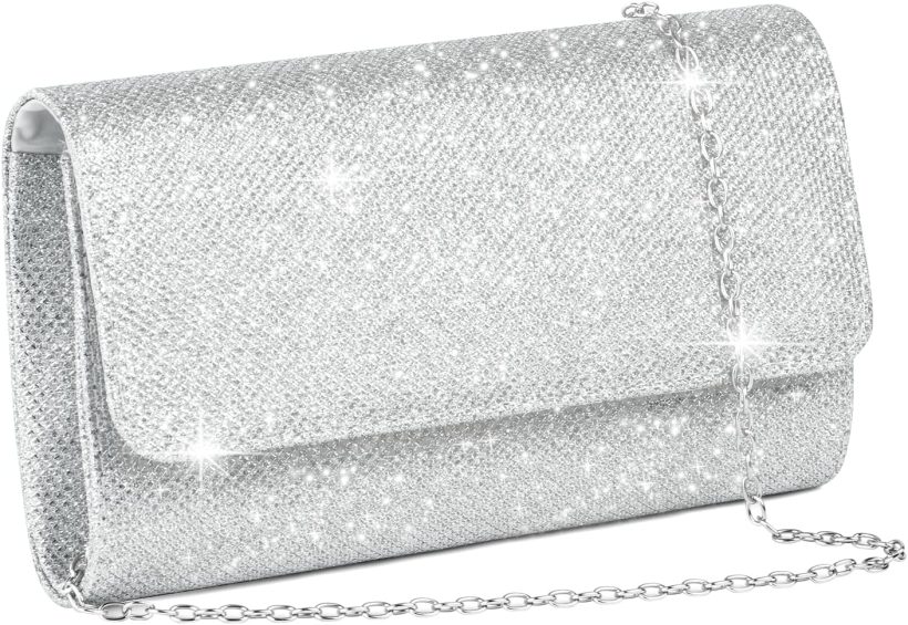 Evening Bag Clutch Purses for Women, Rhinestones Purse, Sparkling Envelope Evening Bag with Detachable Chain - Image 8
